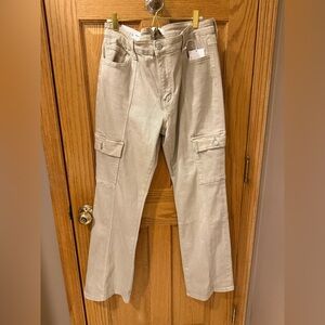 ✨NWT✨ Vervet Miranda Beige Mid-Rise Boot Cut Jeans